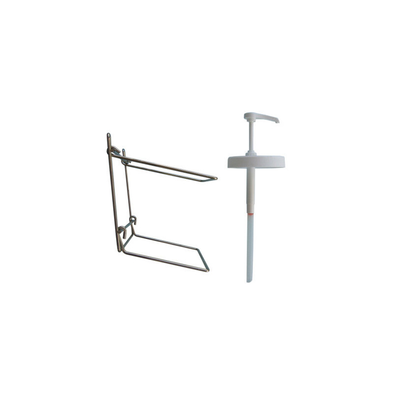 SUPPORT ET POMPE BIDON DE 5 L PET