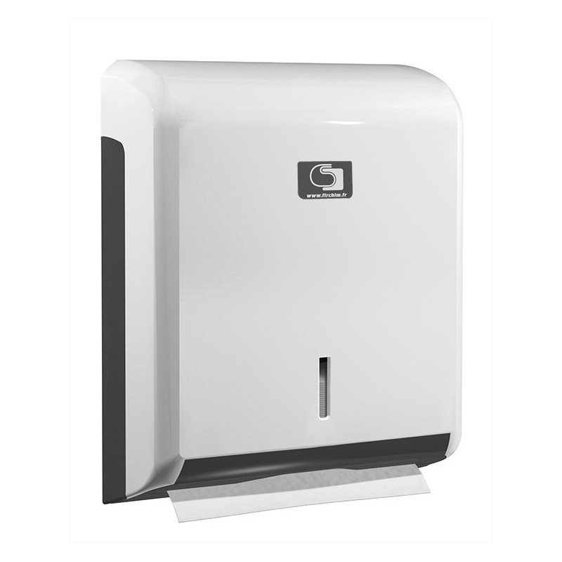 DISTRIBUTEUR ESSUIE-MAINS À PLAT ABS BLANC